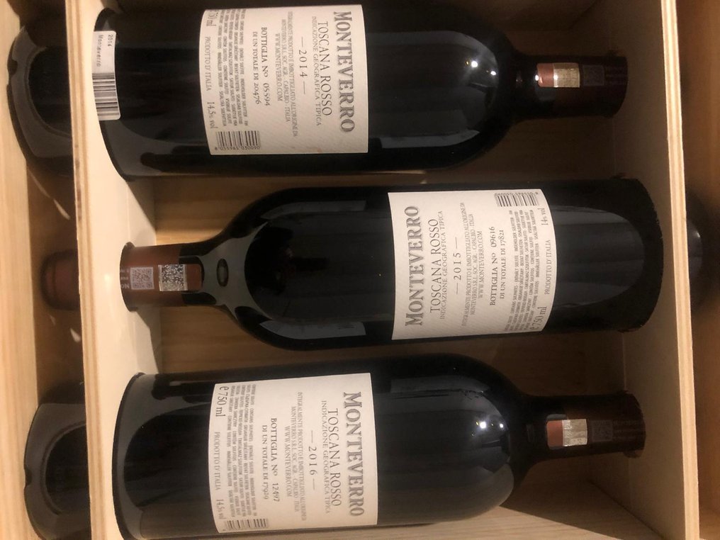 2014 , 2015 & 2016 Monteverro - Toscana IGT - 3 Bottiglie (0,75 L) #3.2