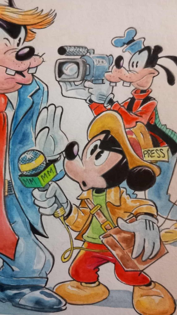 Alessandro Gottardo - 1 Watercolour - Mickey Mouse - "La parrucca del potere" - 2024 #3.2