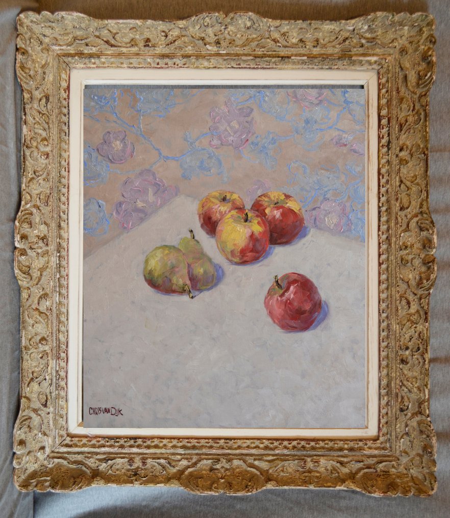 Chris van Dijk (1952) - " Quatre pommes et deux poire " #1.0