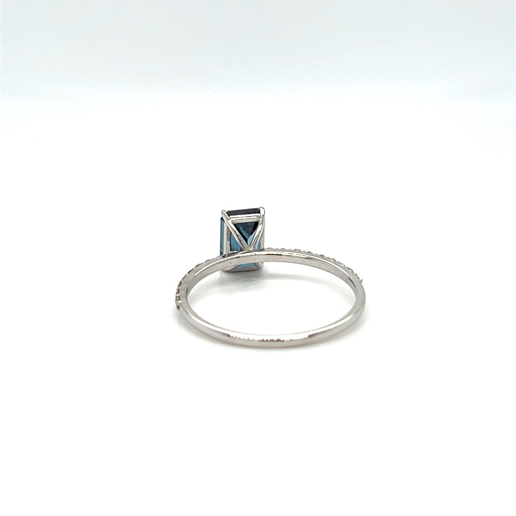 χωρίς τιμή ασφαλείας - Δαχτυλίδι - 14 καράτια Λευκός χρυσός - 1.36ct. tw. Μπλε Διαμάντι (Διαμάντια εργαστηριακής καλλιέργειας με φανταχτερά χρώματα) - Διαμάντι #3.2