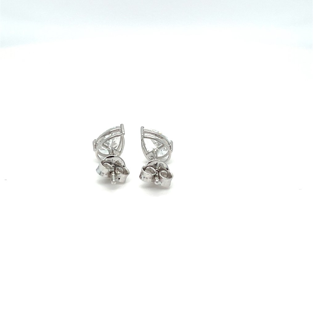 χωρίς τιμή ασφαλείας - Σκουλαρίκια - 14 καράτια Λευκός χρυσός - 1.04ct. tw. Διαμάντι (Εργαστηριακής καλλιέργειας) #3.2