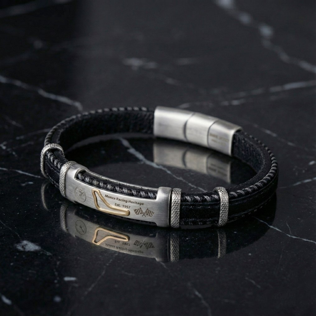 18 克拉 - 基础手链，采用手术不锈钢制作, 黃金 - 手鈪 - 意大利制造 #1.0