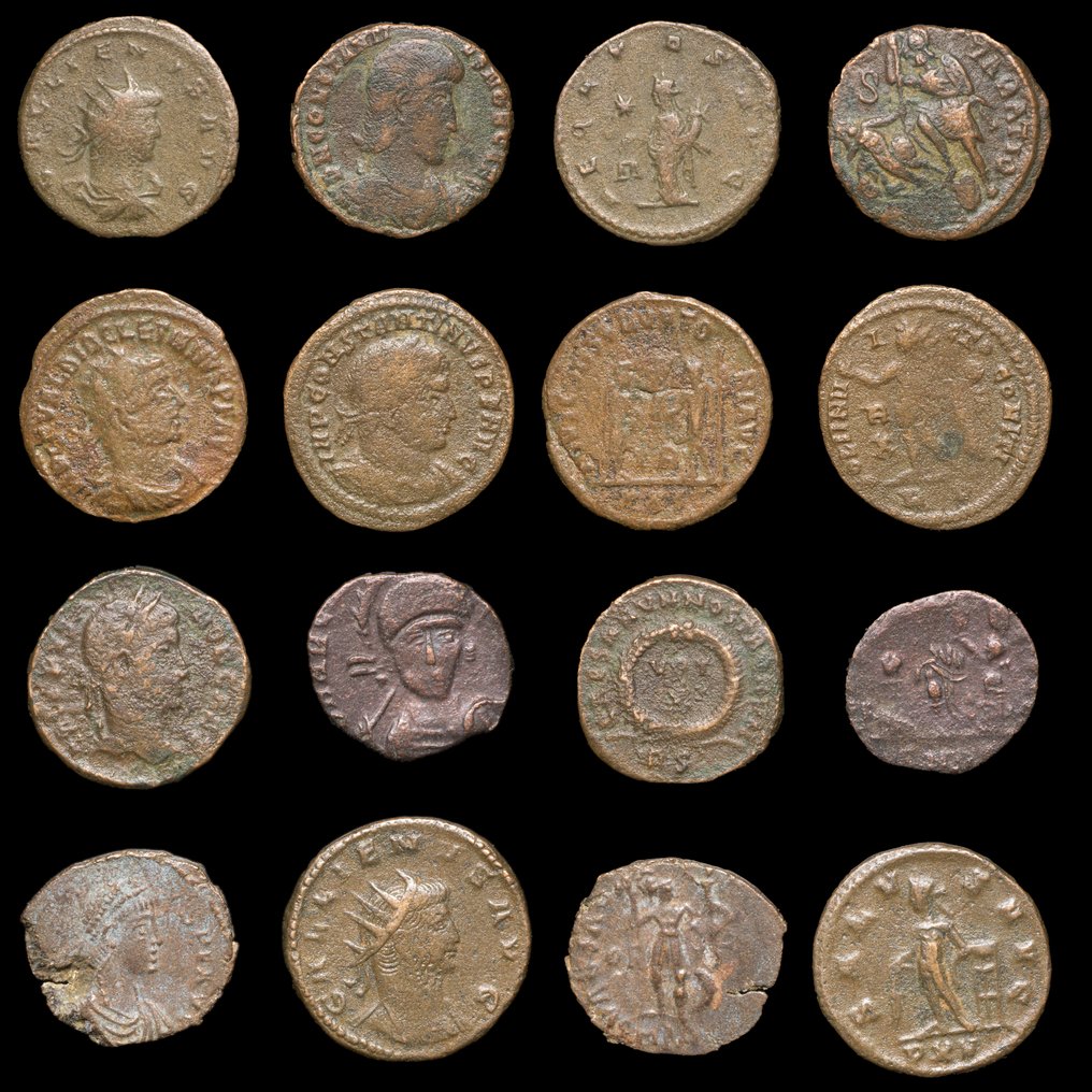 Romarriket Lote 8 monedas Æ acuñadas entre los siglos III - IV d. C.  (Ingen mindstepris) #1.0