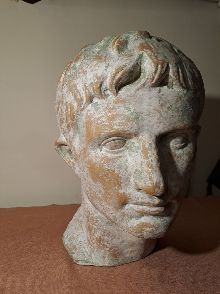 雕塑, Cesare Ottaviano Augusto - 34 cm - 陶瓷 - 1980 #2.1