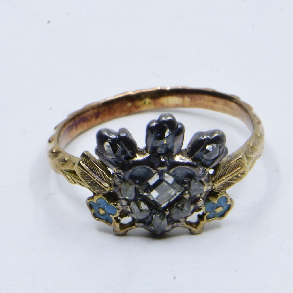 Bague - 18 carats Or jaune - 0.46ct. tw. Diamant (Naturelle) #1.0