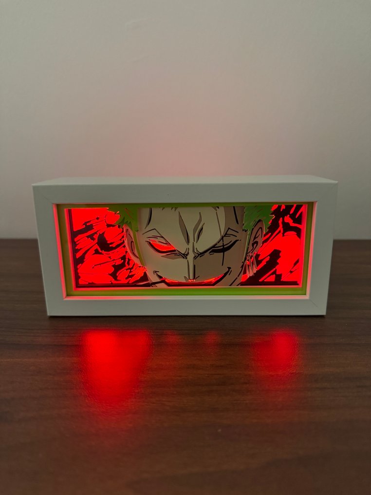 Table lamp - Wood - One Piece-inspired RGB light shadow box #2.1