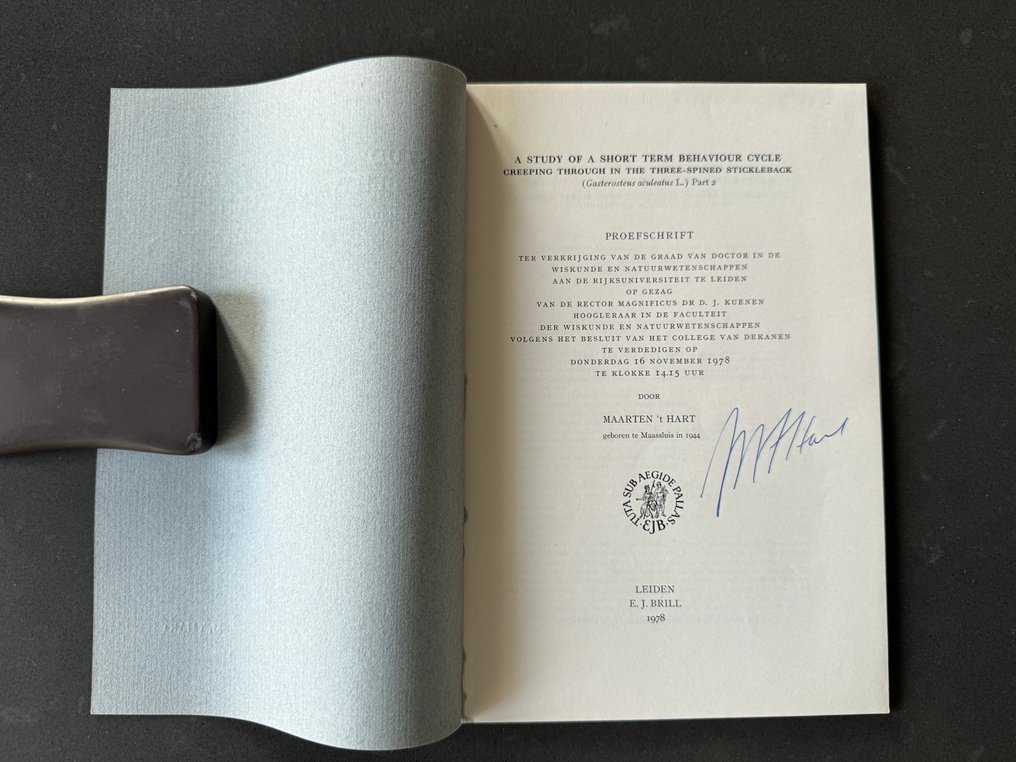 Maarten 't Hart - A study of a short term behaviour cycle creeping through in the three-spined stickleback - - 1978 #1.0