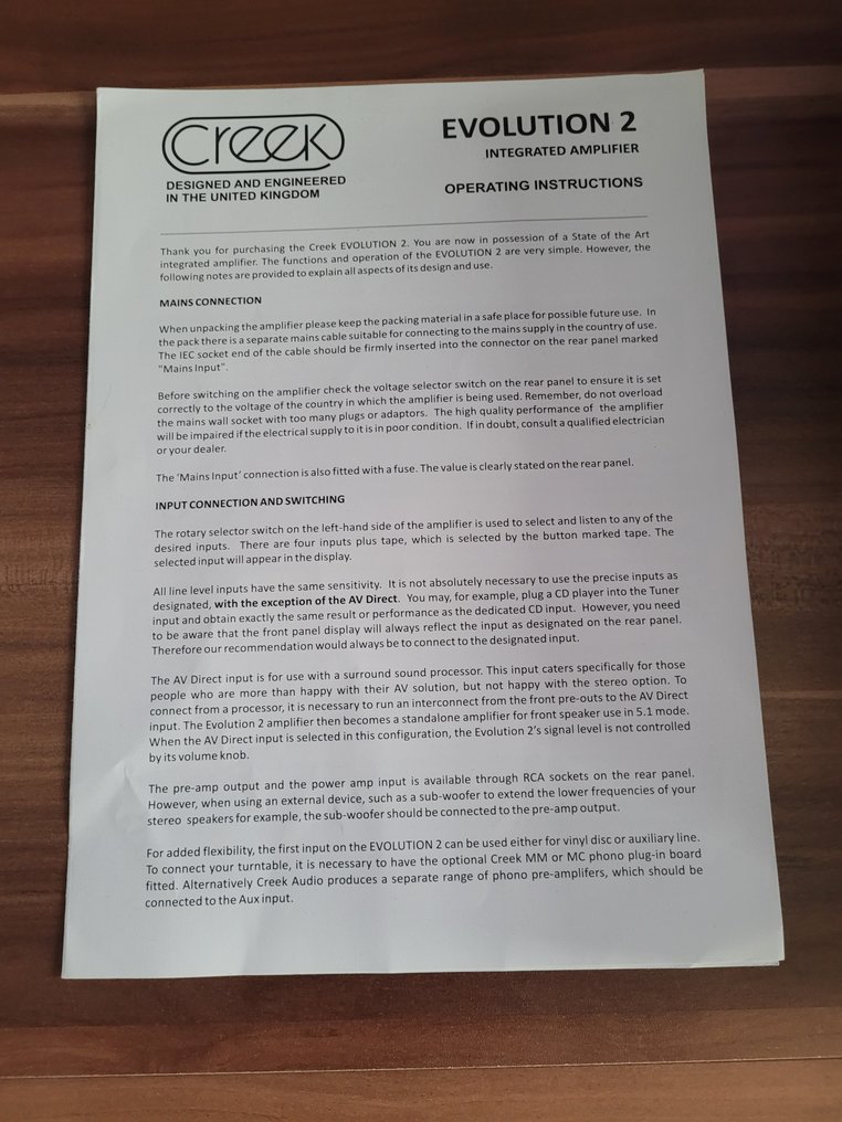 Creek - Evoluție2 Amplificator integrat în stare solidă #4.3