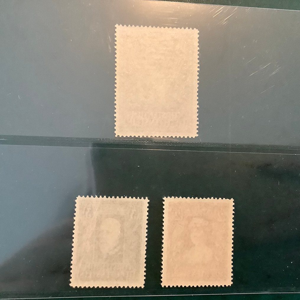 列支敦士登 1933 - 王室夫妇与风景，附带Raybaudi照片证书。 - Michel 140/142 #3.2