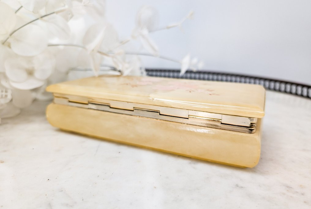 Présentoir à bijoux vintage en marbre jaune - Smykkeskrin - Marmor #4.3