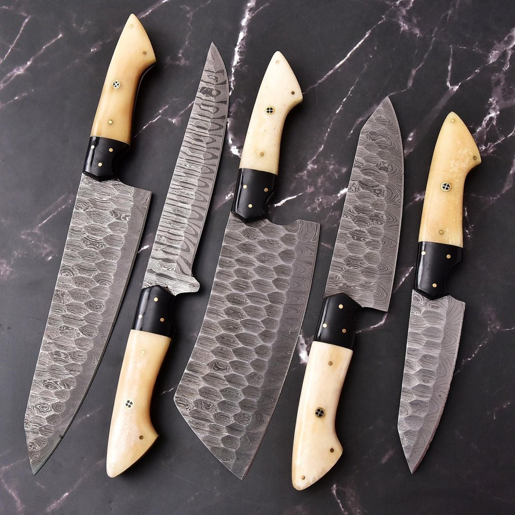 GUFA - Coltello da cucina - Kitchen knife set -  Coltelli da chef - sudore, Manico in osso di cammello - Nord America - Coltello da cucina, coltello da chef #4.3