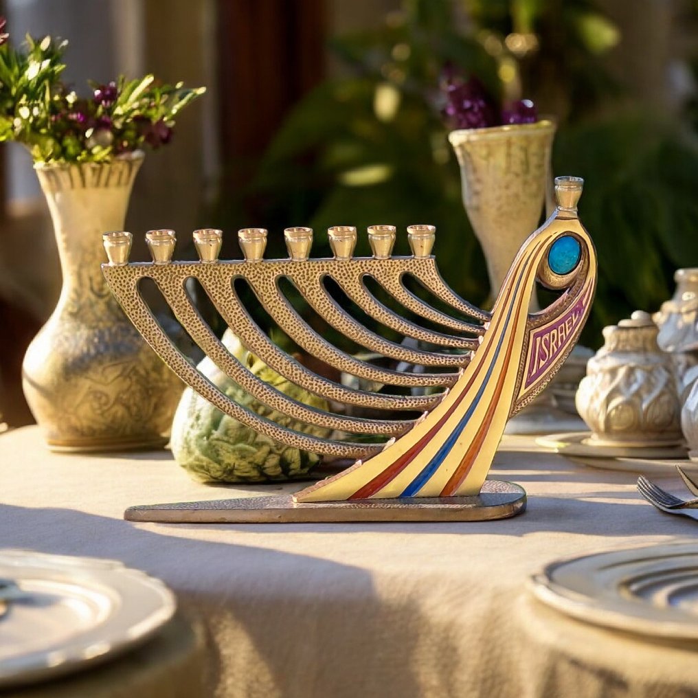 Κηροπήγιο - Gilt bronze - Hanukkah "Tamar 1969" #1.0