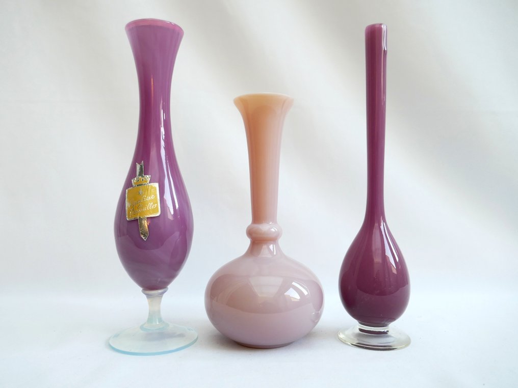 Opaline Versailles / Booms / Empoli - 花瓶 (3) - 乳白色玻璃 #4.3