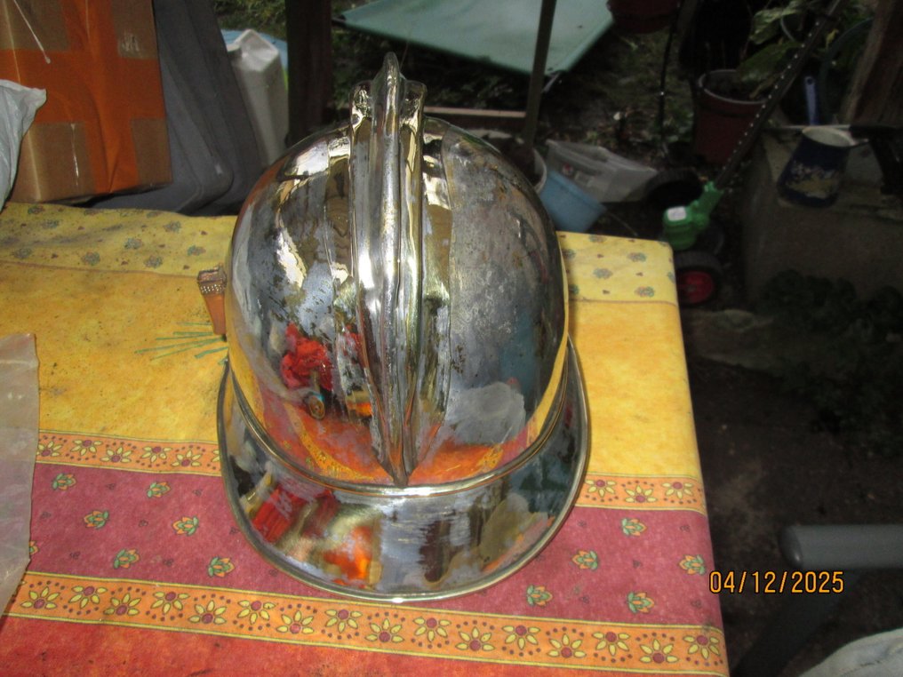 France - firefighter - Military helmet - Superb M1895 officer's firefighter helmet without a name. #3.2