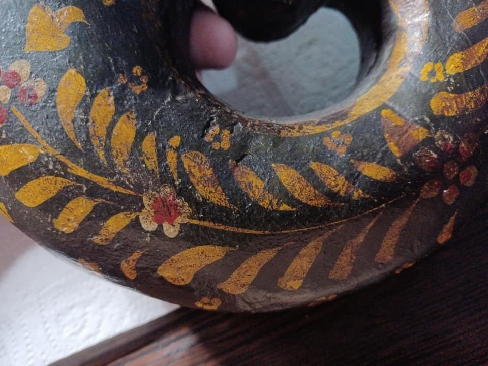 Um frasco de pólvora zoomórfico. - Índia - século XIX #2.1