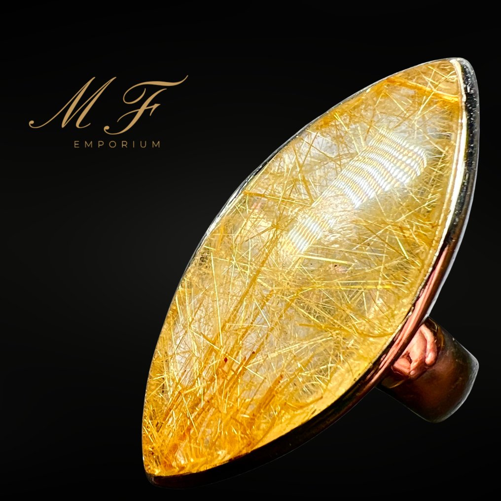 高端 - 天然金色晶石，925纯银 - 展现出令人惊叹的色彩变化 珠宝- 8 g - (1) #1.0