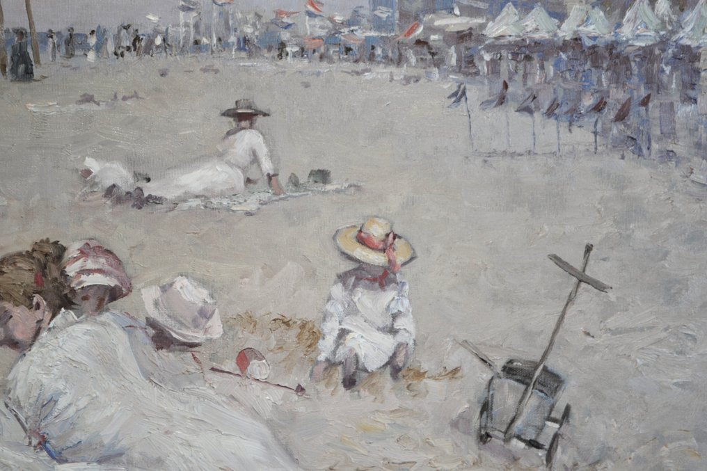 Chris van Dijk (1952) Impressionist - " Feu d'artifice a la plage ce soir " #2.1