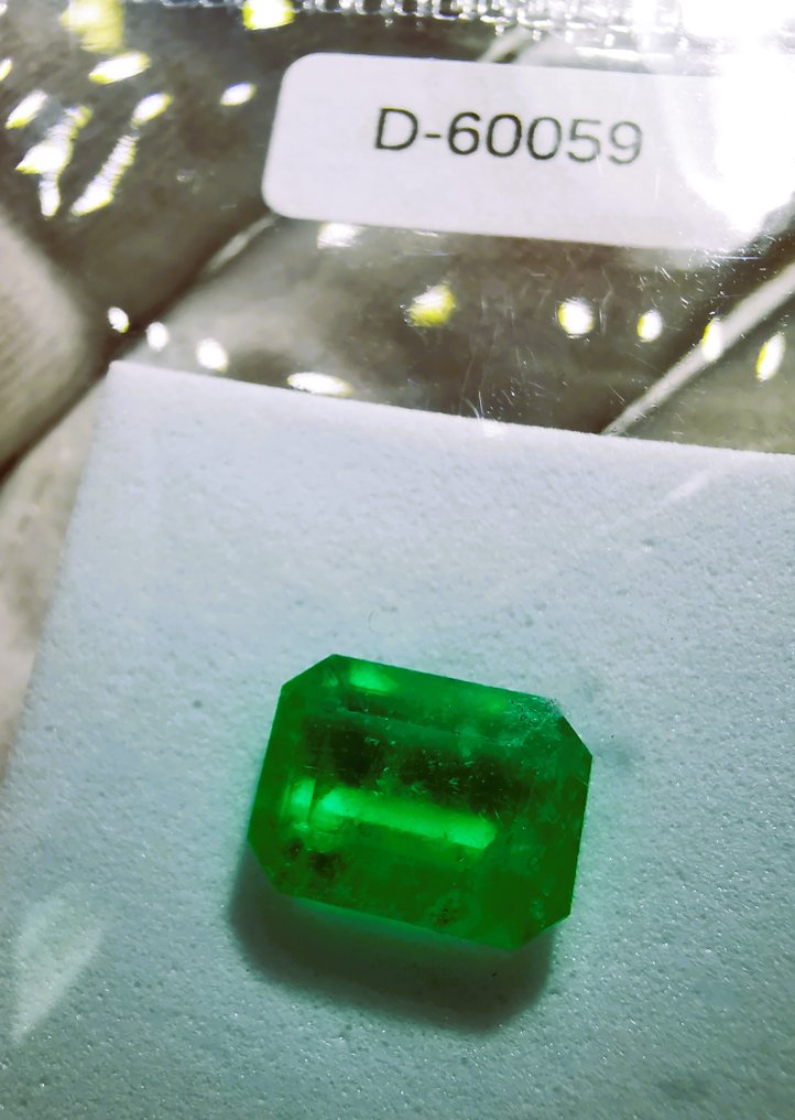 没有保留价 - 1 pcs  绿色 祖母绿  - 3.42 ct - 西班牙宝石学院（IGE） - F2/哥伦比亚 #1.0