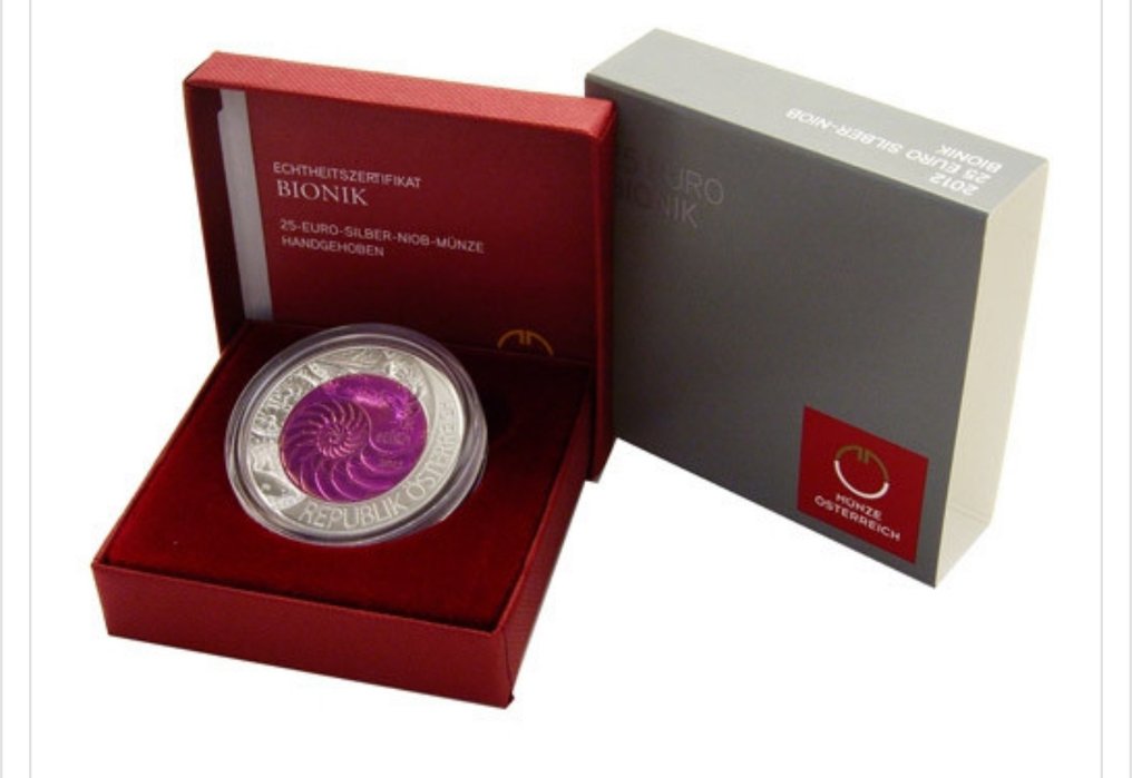 Oostenrijk. 25 Euro 2012 "Bionik" NIOB Proof  (Zonder minimumprijs) #1.0