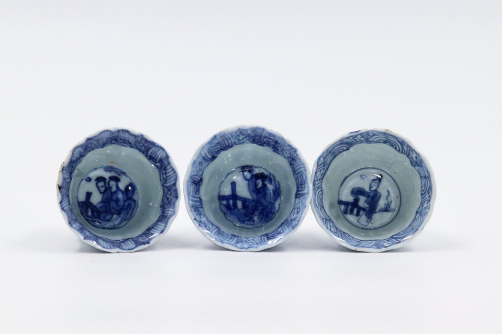 Φλιτζάνι τσαγιού (3) - 18th century - Kangxi - export ware - no reserve - Πορσελάνη #2.1