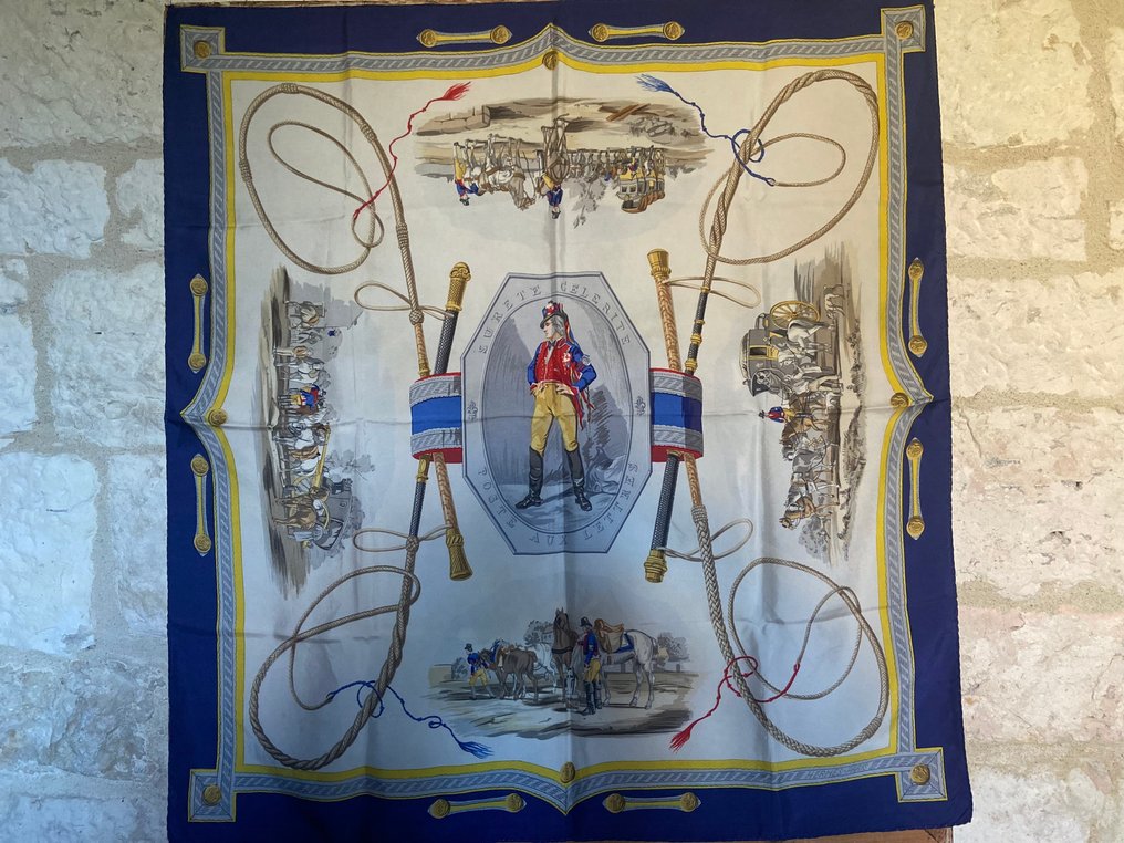 Hermès - " Poste Aux Lettres" by Hugo Grygkar 1957 - Skjerf #1.0