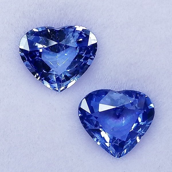 2 pcs  蓝色 蓝宝石  - 1.49 ct - 西班牙宝石学院（IGE） - 斯里兰卡 #1.0