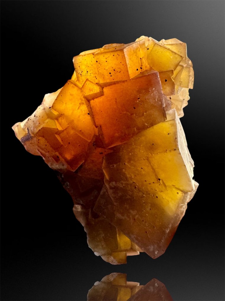 Flourit Colecție de Minerale - Înălțime: 9.4 cm - Lățime: 6.2 cm- 280 g - (1) #1.0