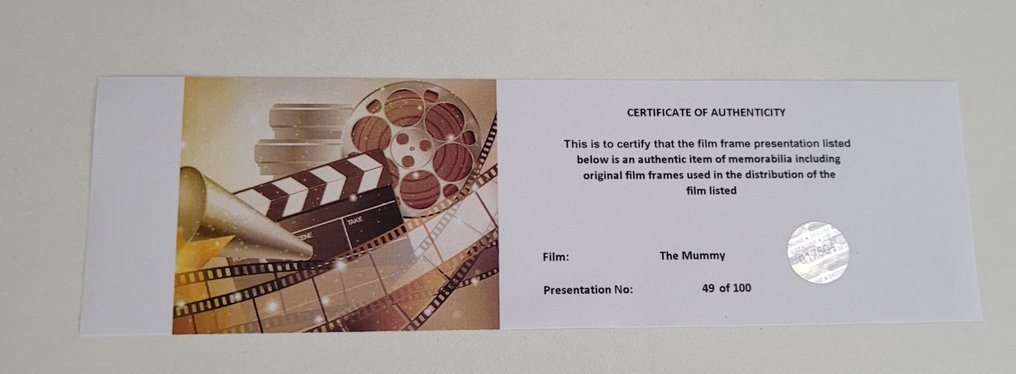 The Mummy - Framed Film Cell Display with COA #2.1