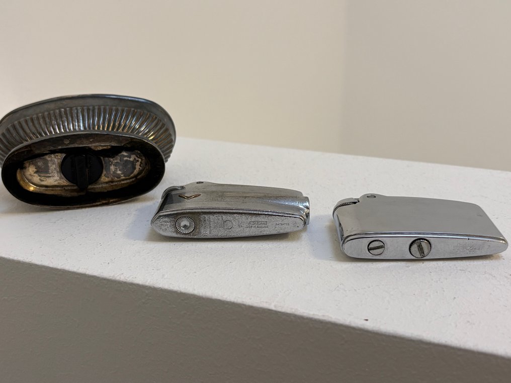 Ronson - Lot 3 briquets - No reserve price - Lighter - Steel (stainless) - (3) #4.3