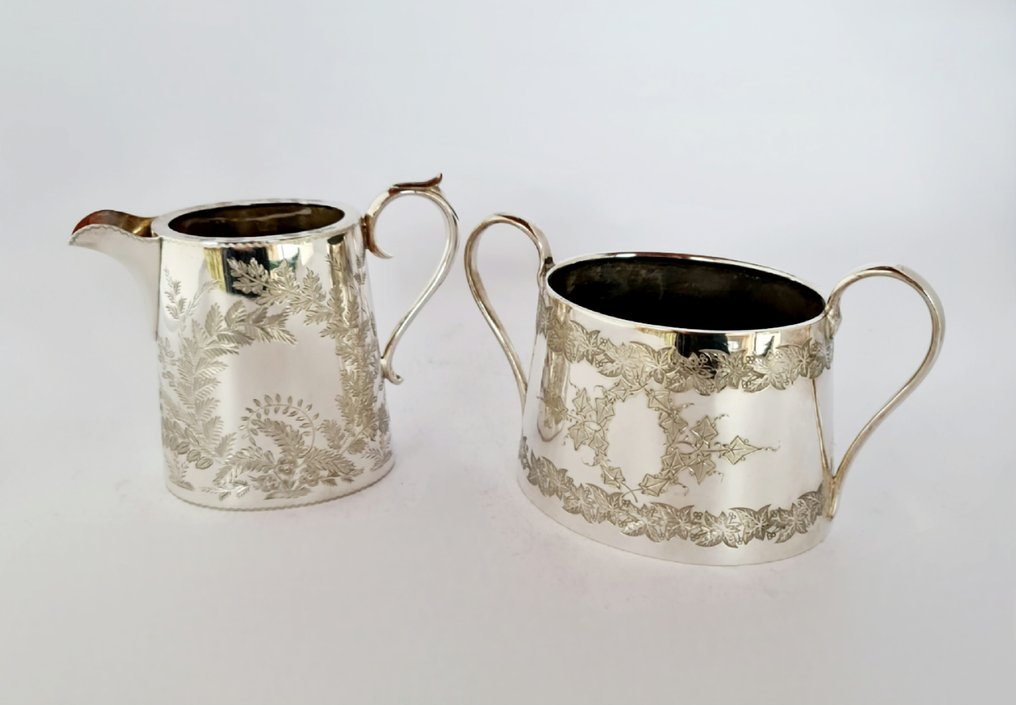 Conjunto de pequeno-almoço - Elegant Silver-Plated Breakfast Set - Prateado #4.3