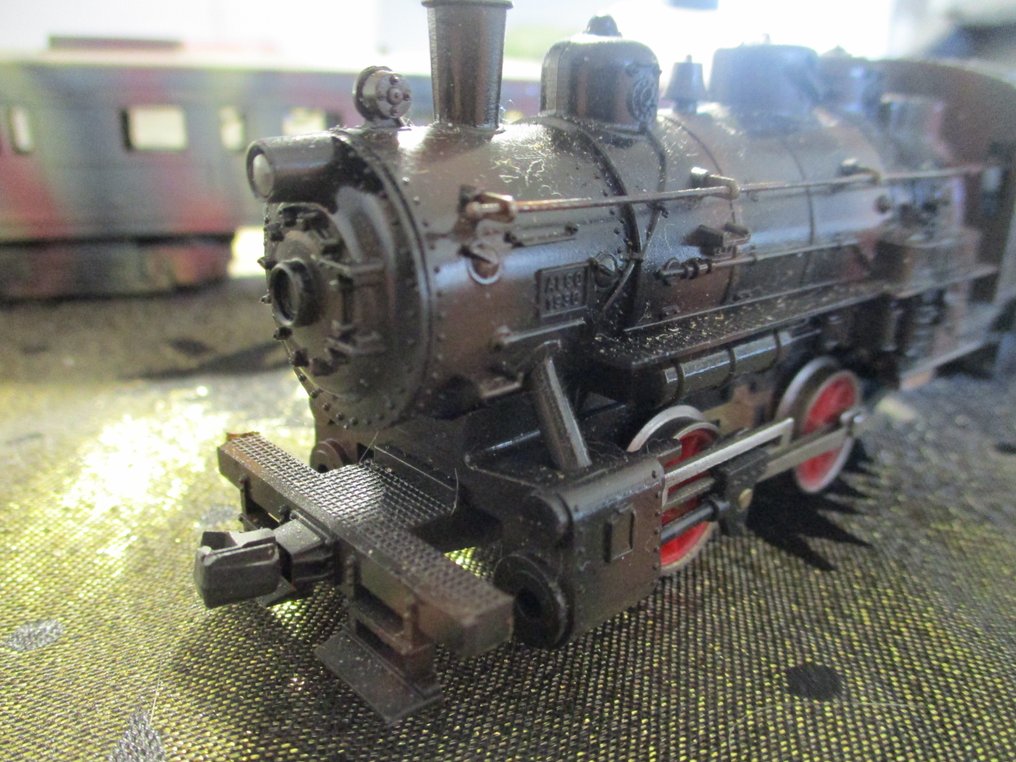 Lima, Piko H0 - Togsett (1) - WO 2 kamuflasje lokasjon med vogntog. - DR (DRB) #2.1