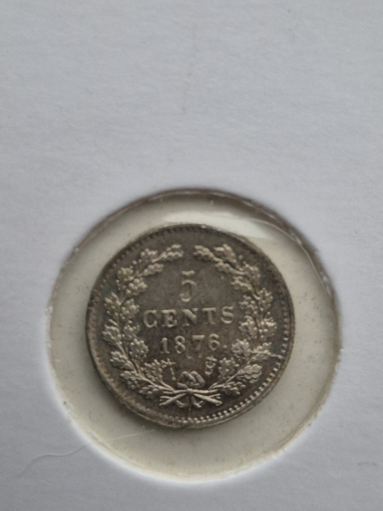Holland. Willem III. 5 Cents 1876  (Ingen mindstepris) #4.3