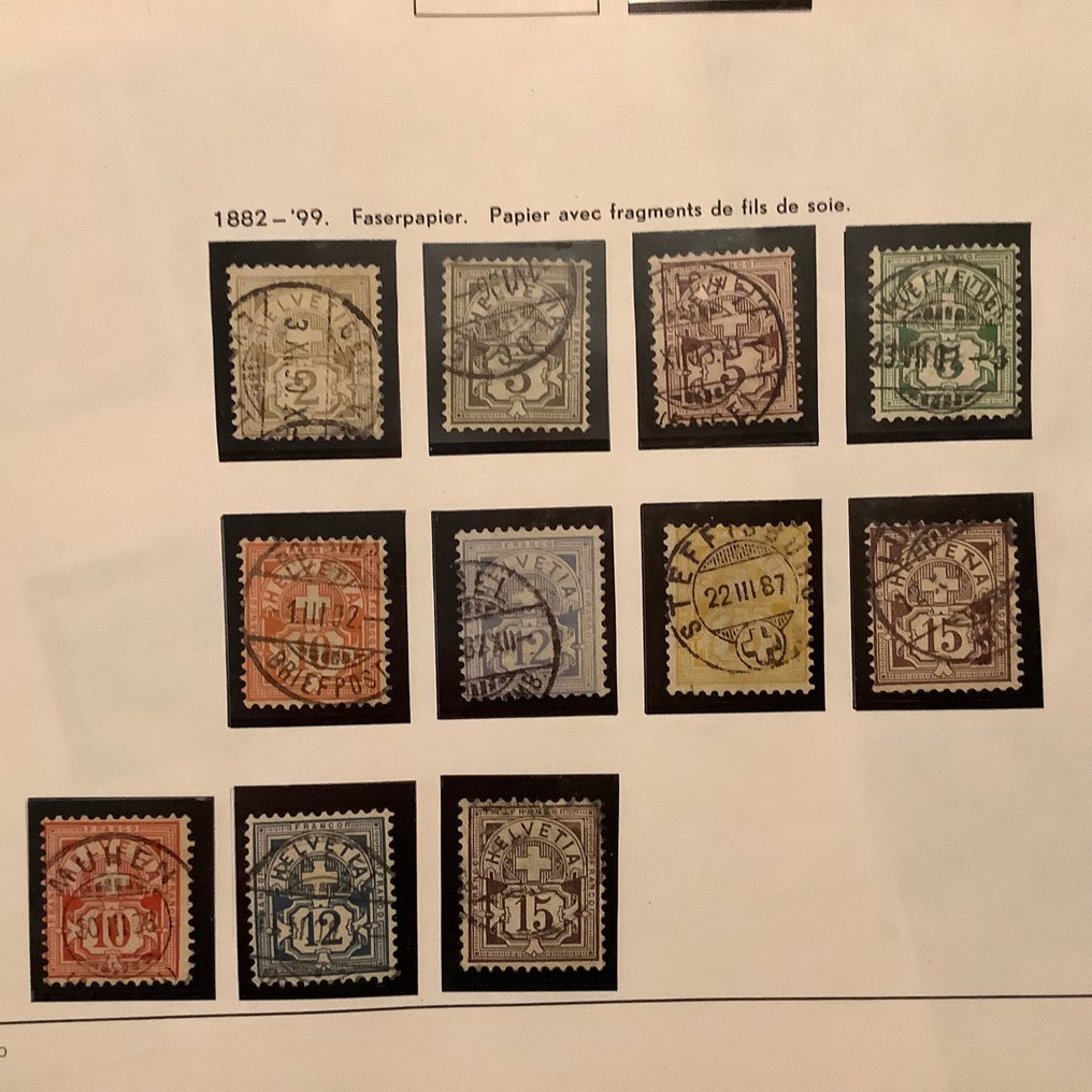 Ελβετία 1881/1915 - Ισχυρή συλλογή με καθήμενα και όρθια Helvetia. - Michel 36/127 #3.2