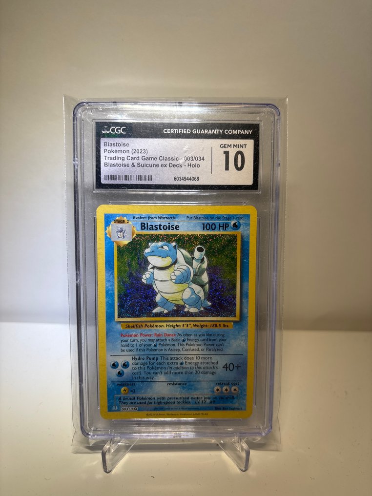 Pokémon - 1 Graded card - Blastoise 003/034 Holo, Foil - CGC 10 - Various sets #1.0