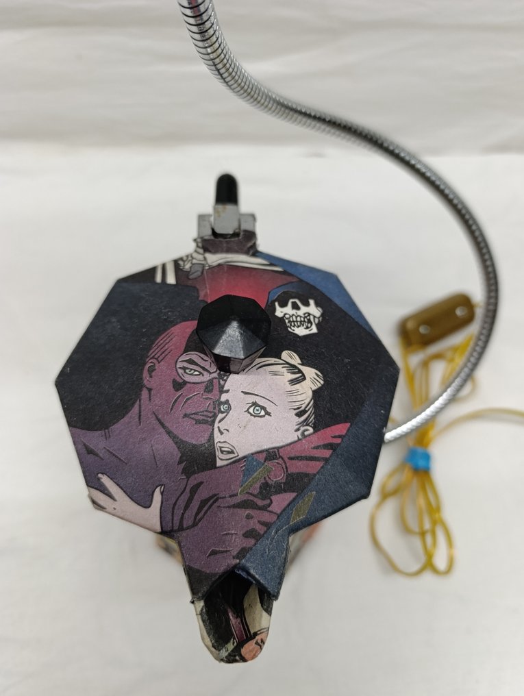 Table lamp - Plastic, Steel, Aluminium, Coffee maker transformed into a lamp. #3.2