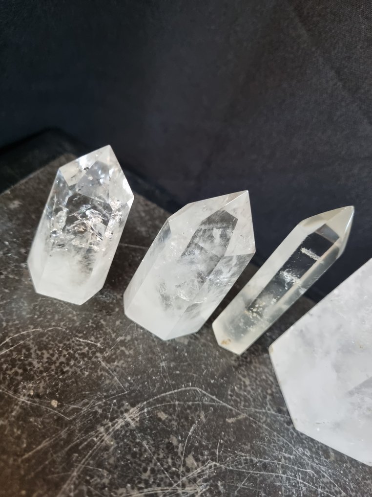 7 clear rock crystal points 13 - 4.2 cm Crystal point- 1008 g #1.0
