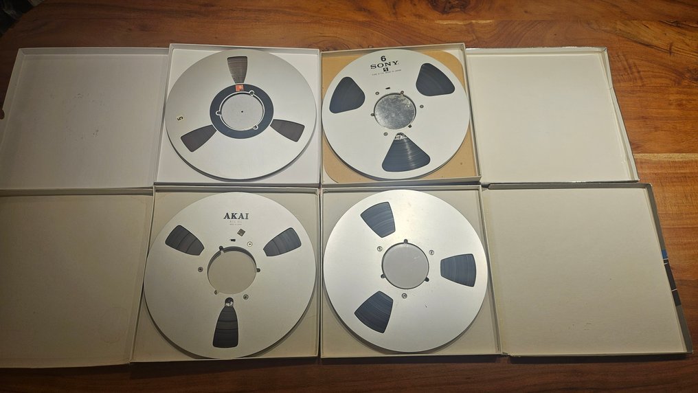Akai, Sony, basf,Ampex - 26cm reels with tape - Reel to reel audio - Multiple models #1.0
