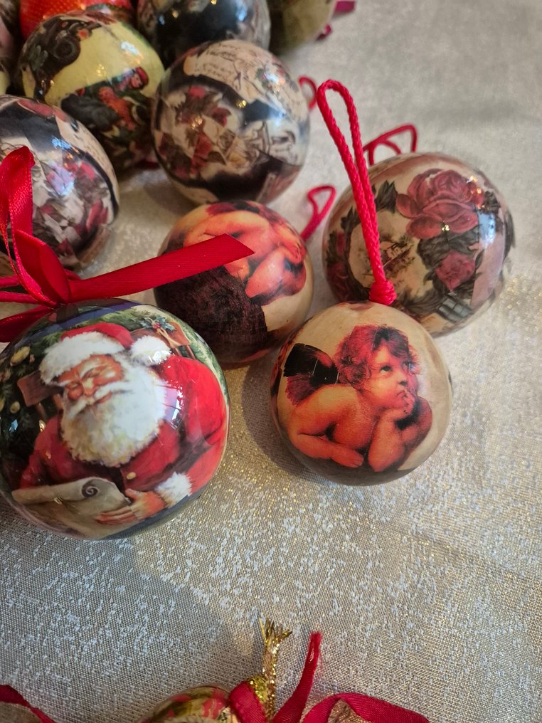 聖誕小飾品 (40) - 紙漿藝術 - 纸浆圣诞球 #3.2