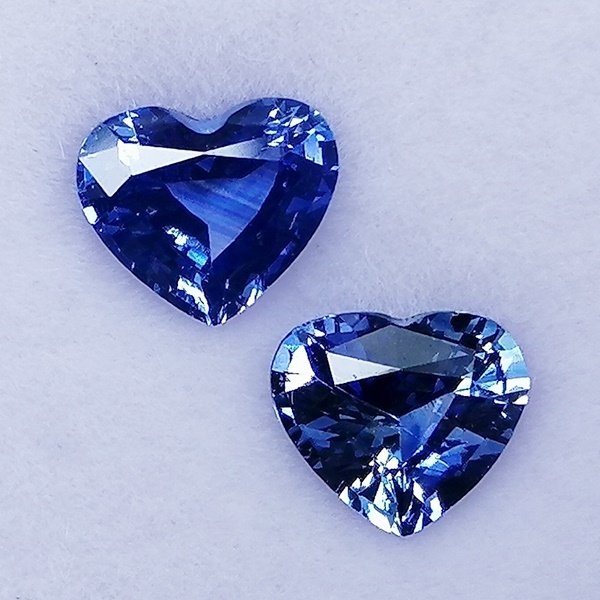 2 pcs 蓝色 蓝宝石 - 1.42 ct - 西班牙宝石学院(IGE) - 斯里兰卡 #3.2