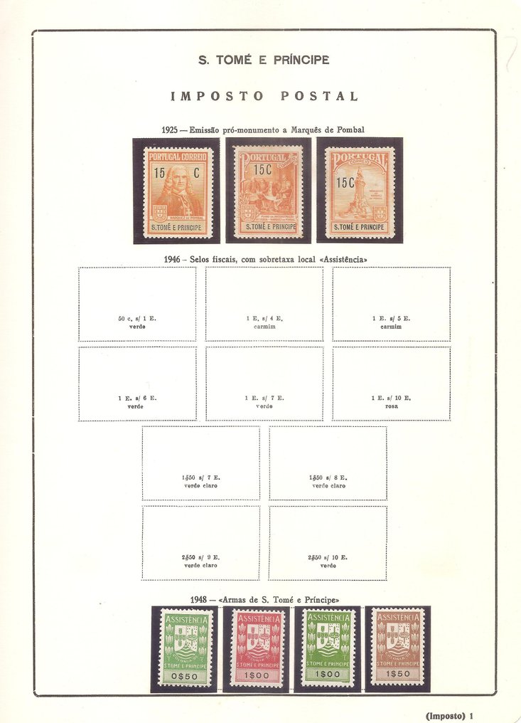 S.Tomé e Príncipe 1911/1952 - Collezione con BLOCO - Frutti Indigeni #2.1