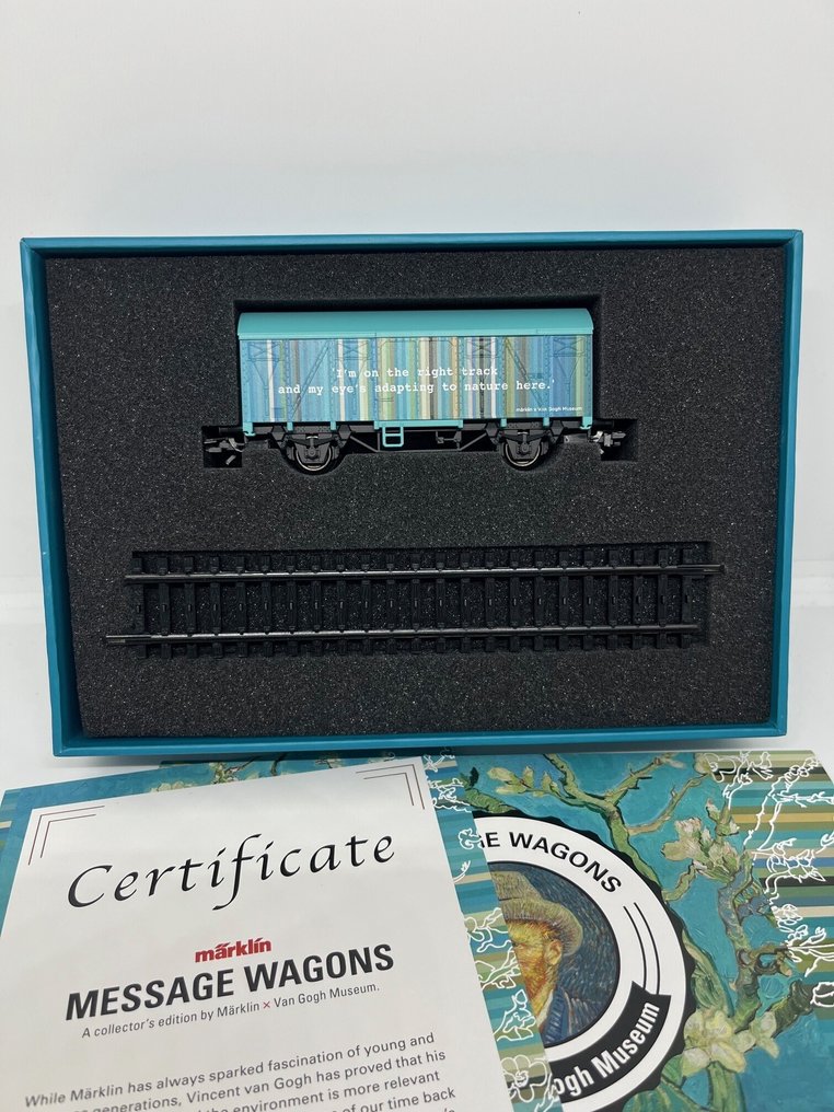 Märklin H0 - 48087 - Set di vagoni merci di modellini di treni (1) - Set di vagoni messaggio in edizione limitata Märklin x Van Gogh Museum con certificato e #1.0