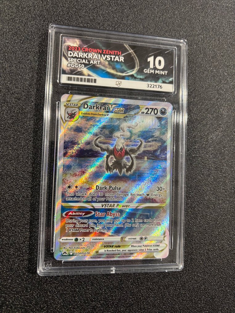 Pokémon - 1 Graded card - Darkrai GG50 Full art - ACE 10 - Sword & Shield - Crown Zenith #1.0