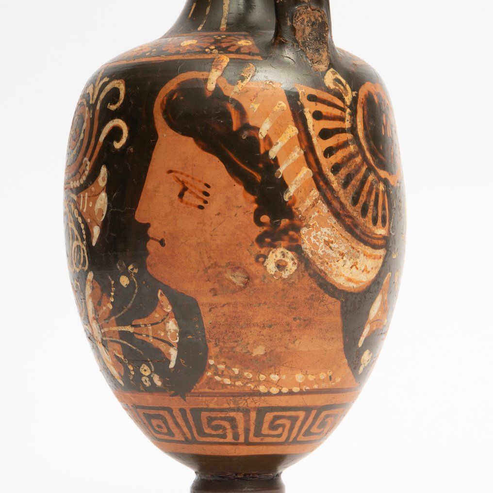 Αρχαία Ελληνική Κεραμικό Μια αρχαία Ομηρική terracotta κανάτα Oinoechoe - 32.5 cm #2.1