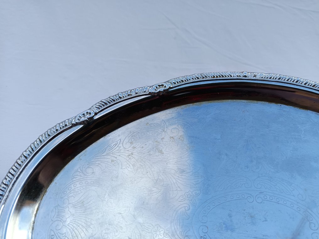 上菜托盘 - 镀银黄铜 #4.3