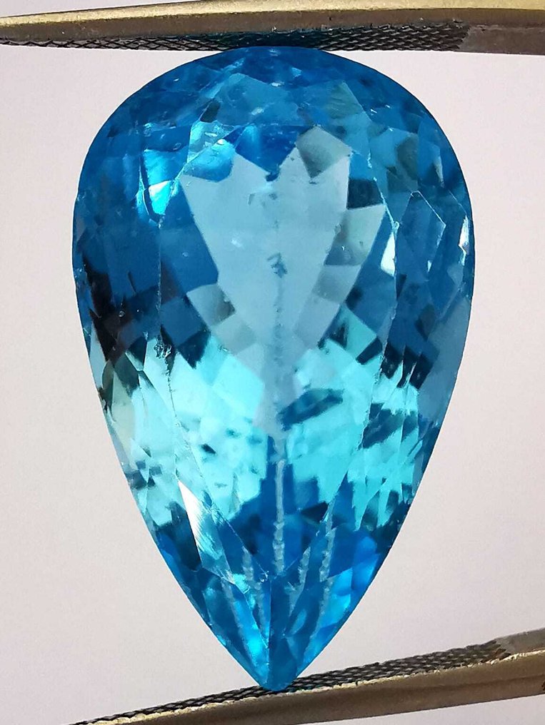No reserve price Blue Topaz  - 26.92 ct - Antwerp Laboratory for Gemstone Testing (ALGT) - Intense Blue Topaz #1.0