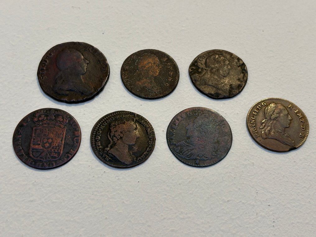 Austrian Netherlands. Lot 7 monnaies  (No reserve price) #1.0