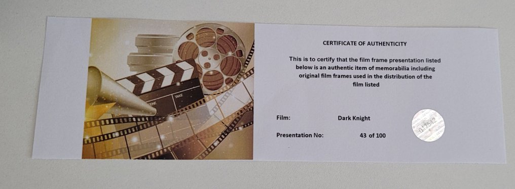 Batman The Dark Knight - Framed Film Cell Display with COA #3.2