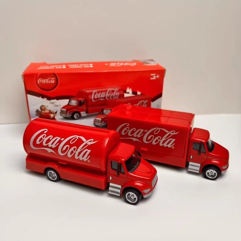 Modell lastbil (2) - Coca-Cola Commemorative Red Truck Set #1.0