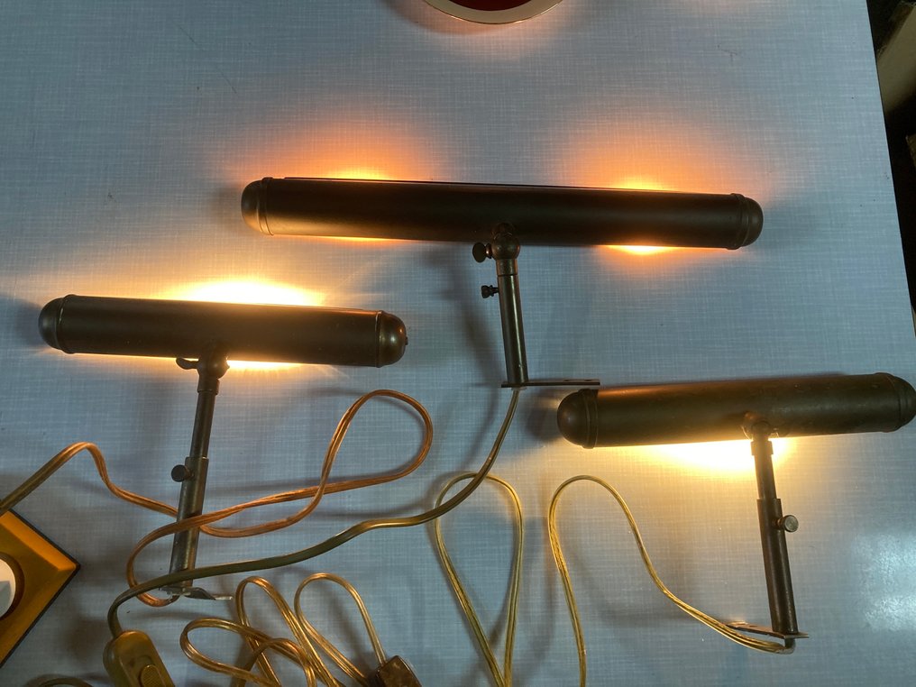 Lamp (3) - Messing - Schilderij lampjes  #3.2