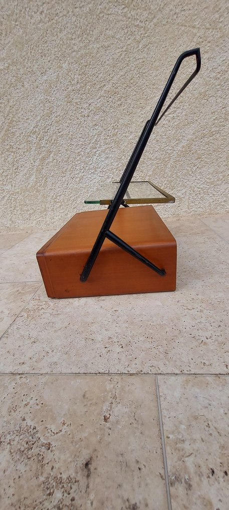 Silvio Cavatorta - 床头柜 (2) - 木, 金属, 玻璃, 黄铜 - 浮动床头柜 #1.0